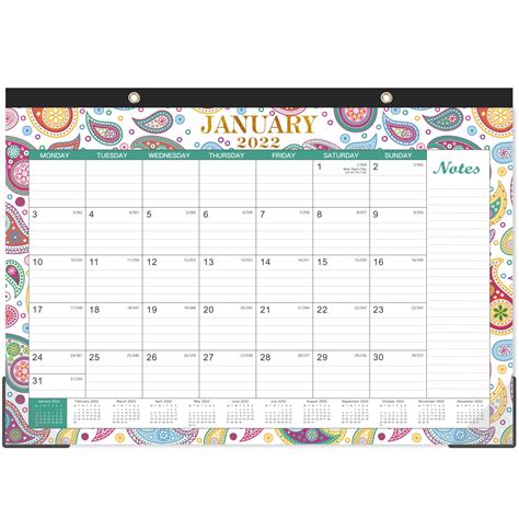Buy Booqool 2022 Desk Pad Calendar Large Desk Calendar Cover 18