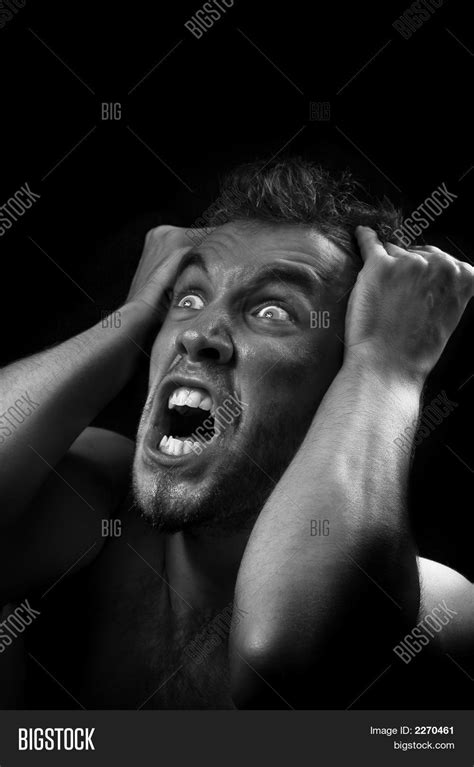 Man Screaming Pain Agony Image Photo Bigstock