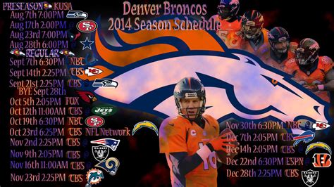 Denver Broncos Wallpaper Schedule By Denverbroncosfanart On Deviantart
