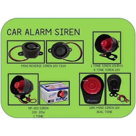 Car Alarm Siren 1tone Siren 6tone Siren Mini Reverse Np 120