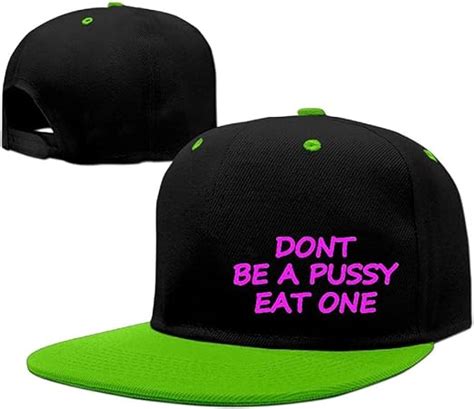 diyodgg don t be a pussy eat one hip hop baseball caps flat bill plain snapback hats kellygreen