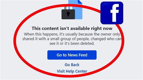 Fix Facebook This Content Isnt Available Right Now Go To News Feed