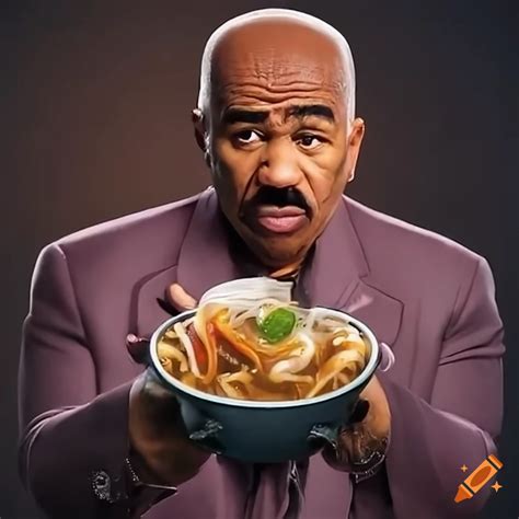 Steve Harvey Crying Into A Bowl Of Pho On Craiyon