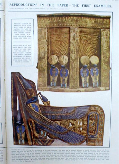 1923 Illustr Newspaper 1st Color Photos King Tut Tomb Discovered Howard