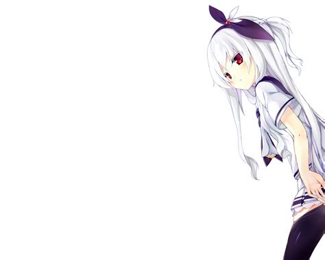 Download 1280x1024 Anime Girl School Uniform White Hair