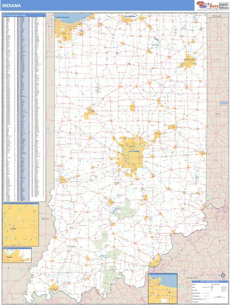 Zip Code Map Of Indiana Map