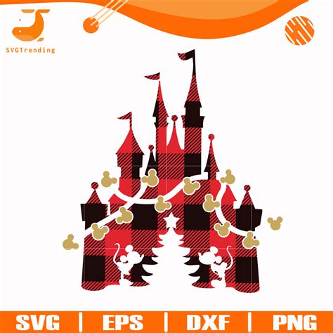 Disney Castle Christmas Svg Png Dxf Eps Digital File Ncrm0097