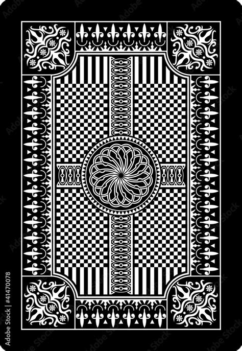 Playing Card Back Side 62x90 Mm Stock Vector Adobe Stock