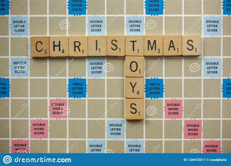 Christmas Scrabble Tiles Editorial Photo Image Of English 134472011