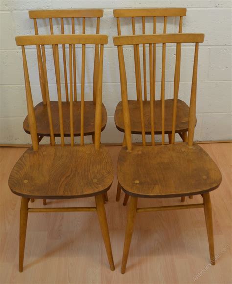 Vintage furniture and homewares were made at a time where craftsmanship and quality mattered. Antiques Atlas - Ercol Stick Back Kitchen Chairs - Set Of Four