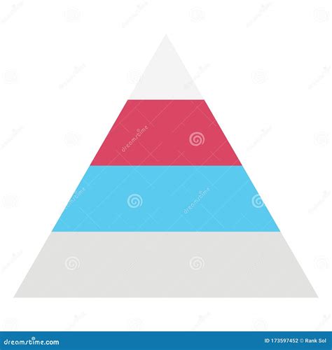 Pyramid With Color Levels Pyramid Chart 3d Rendering Royalty Free