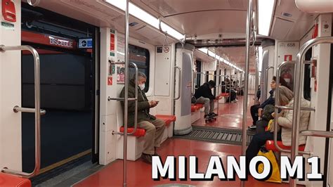 Milano Metro M1 658 Tren Leonardo Bisceglie Youtube
