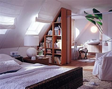 Light wood grain is used for the area which added such lightness. Attic Bedroom Sloped Ceiling Bedroom Ideas in 2020 | Attic ...