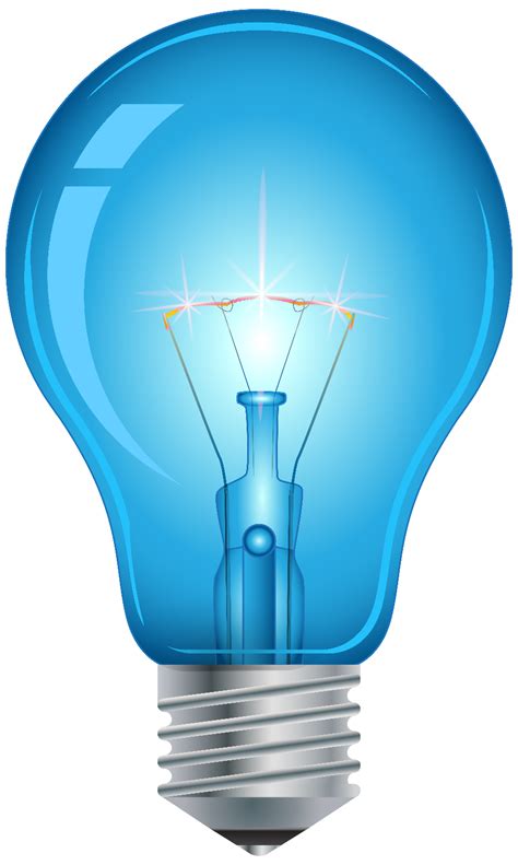 Download High Quality Light Bulb Clipart Blue Transparent Png Images