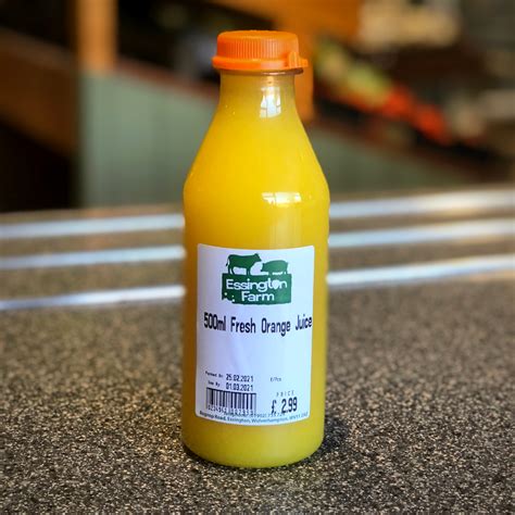 Freshly Squeezed Orange Juice 500ml · Essington Farm