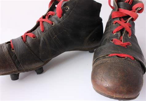 1950s Nailed Studs Leather Football Boots Old Soccer Cleats