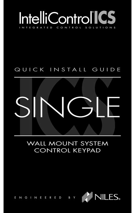 Ics Single Quick Install Manual Pdf Download Manualslib