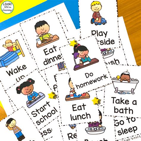 Daily Routine Flashcards For Kindergarten Printable Templates