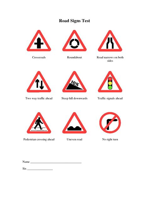 4 Best Images Of Printable Traffic Sign Test Printable