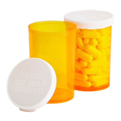 50 Pack Empty Pill Bottles With Caps For Prescription Medication 20 Dram Plastic Medicine
