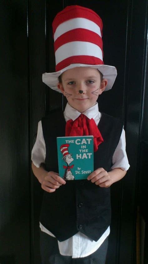 Homemade Cat In The Hat Costume Dr Seuss Costumes Seussical Costumes Book Day Costumes Book