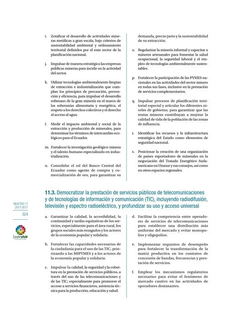 Plan Nacional Para El Buen Vivir 2013 2017 By Plan Nacional Para El