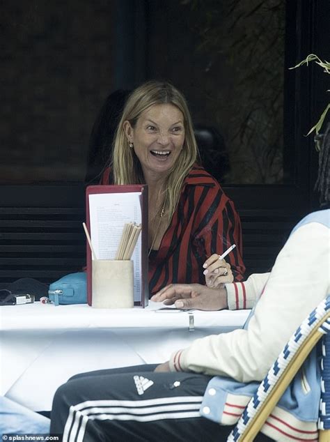 Kate Moss Puts On An Animated Display As She Enjoys Teetotal Lunch In