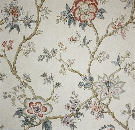 Indienne Wallpaper A Wide Width Floral Wallpaper Based On