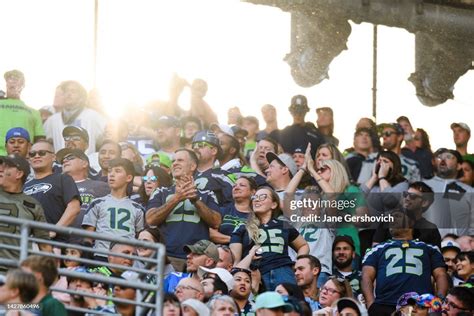 Seattle Seahawk Fans Cheer On Their Team During The Fourth Quarter Of