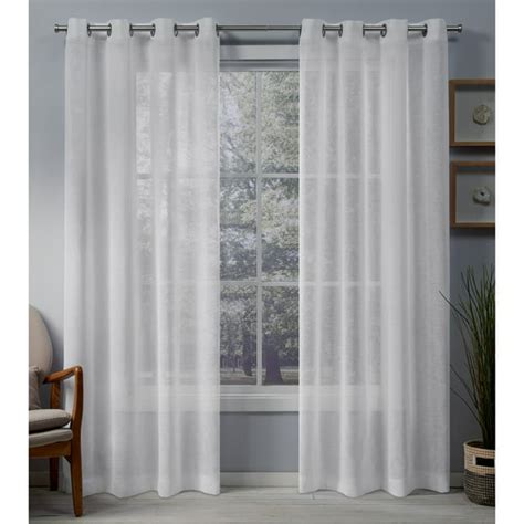 Exclusive Home Curtains 2 Pack Belgian Sheer Grommet Top Curtain Panels