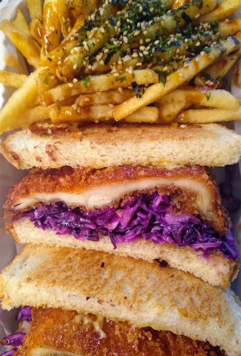 Used to dress salads or combined with. Chicken katsu sandwich with curried slaw, sesame mayo, and furikake fries. - Dining and Cooking