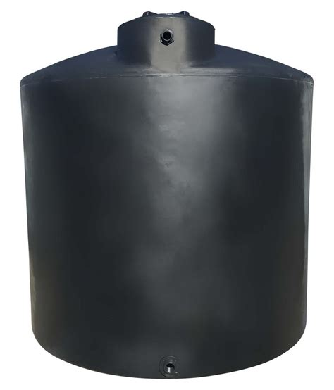 Norwesco Vertical Water Storage Tank Black 2000 Gallon