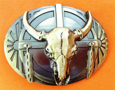 Western Texas Longhorns Cowboy Mens Rodeo Belt Buckles Rodeo Belt