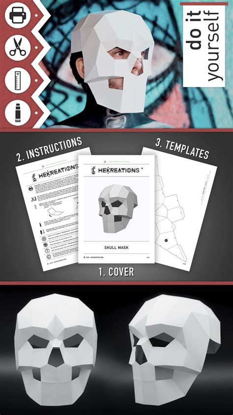 Papercraft Skull Mask Template