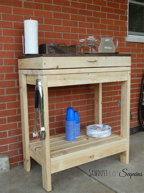 Diy Party Cart Potting Bench Sawdust To Sequins