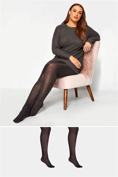 Plus Size Nude High Waist Seamed Tights Yours Clothing