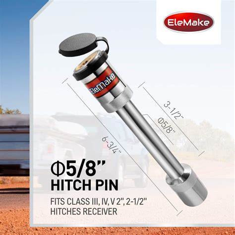 Elemake Trailer Hitch Lock Hitch Pin Lock 58 Pin Tow Receiver Lock