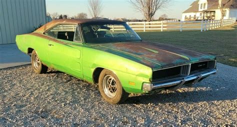 1969 Dodge Charger Is An F6 Green Survivor In Need Of A White Hat