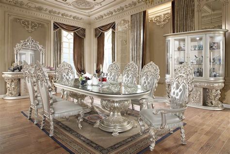 Matching white silver dining table, 4 chairs & coffee table. pin it for later. Read more on white french country dining ...