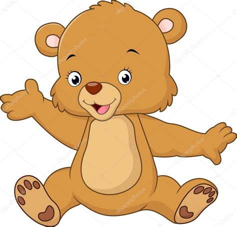 Cartoon Teddy Bear Waving Hand — Stock Vector © Dreamcreation01 123327192