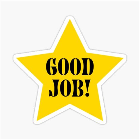 Good Job Star Sticker For Sale By Kebartl Redbubble
