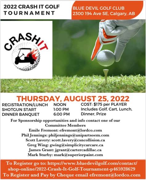 Crash It Golf Tournament Home