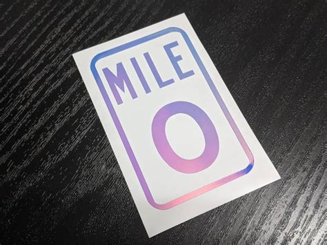 Mile Marker 0 Permanent Vinyl Decal Sticker In Gorgeous Etsy
