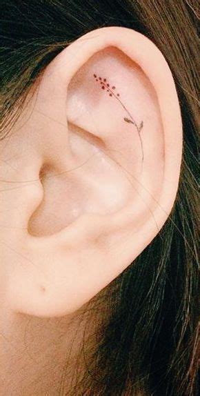 23 Tiny Ear Tattoos That Are Better Than Piercings Inner Ear Tattoo Tattoos Girly Tattoos
