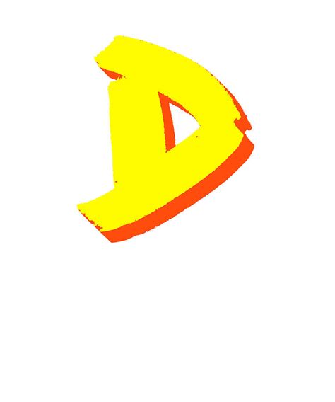 Letter D Graffiti Alphabet D Typography Yellow Letter D Streetart
