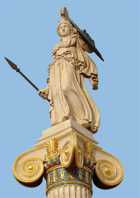 The Statue Of The Goddess Athena Photo From Panepistimio In Athens