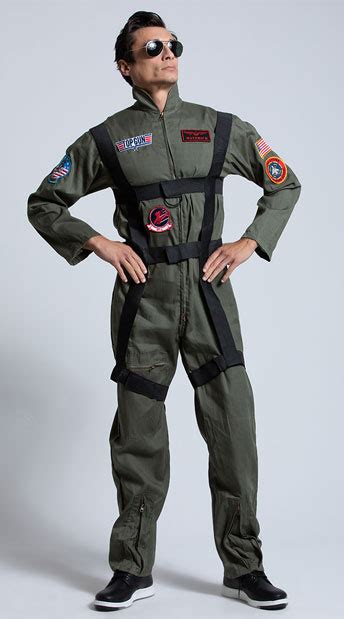 Mens Top Gun Paratrooper Costume Mens Military Costume Mens Army