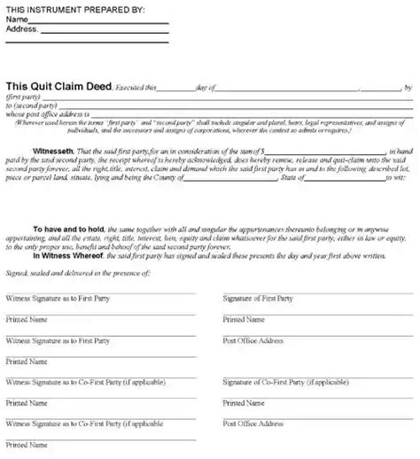 Free Florida Quitclaim Deed Printable Pdf And Word