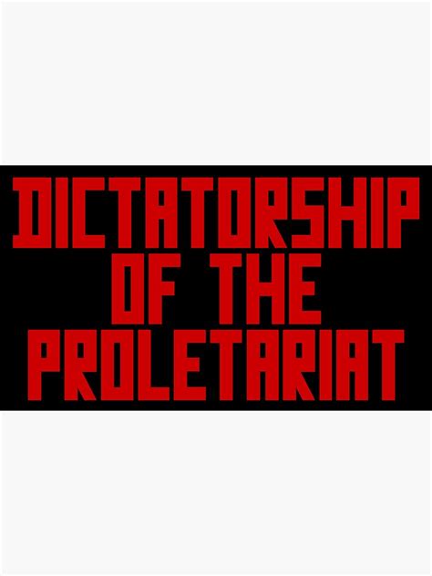 Dictatorship Of The Proletariat Sticker For Sale By Entroparian