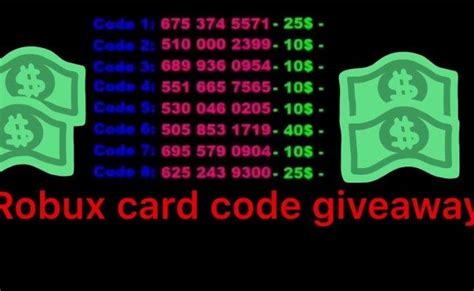 Free Robux Gift Card Codes Free Roblox Gift Card Codes 2021 Unused
